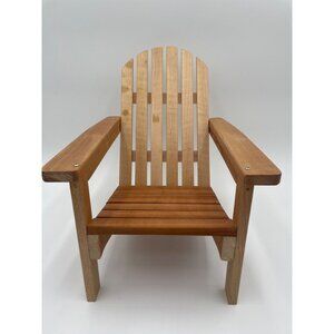 Miniature Wooden Adirondack Chair For Dollhouse Or Display